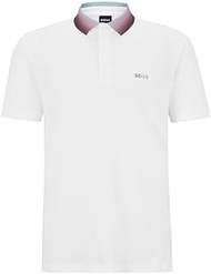 Men's Prout 36 White Pique Stretch Cotton Short Sleeve Polo T-Shirt