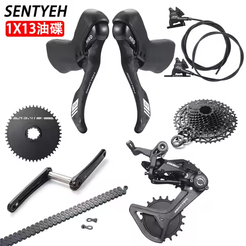 SENSAH G13 HRD Disc 1x13s Gravel-bikes Cyclo-Cross Hydraulic Disc Brake Groupset,13S cassette+chain+