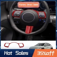 Car Steering Wheel Button Decoration Cover Trim Accessories for Hyundai KONA 2024+ Car Accessories