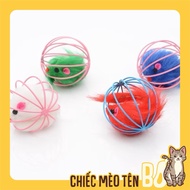 Mouse cage ball toy for cats size 6*6cm