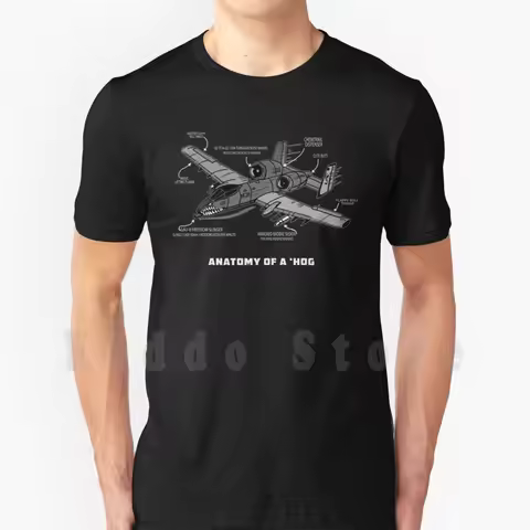 Anatomy Of A 'hog Funny A-10 Warthog Airplane Design T Shirt Cotton Men DIY Print Cool Tee A 10 A10