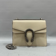 Gucci 421970 白皮銀鏈酒神包