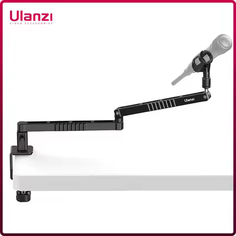 Updated Ulanzi LS26 Low Profile Mic Arm 360° Rotatable Foldable Low Level Adjustable Microphone Boom
