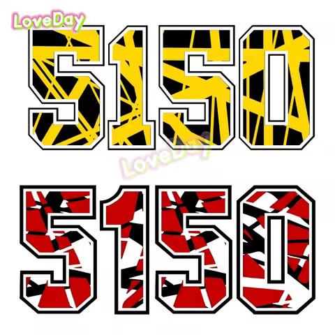 5150 Frankenstien Frankenstrat EVH Red Yellow Strip Guitar Sticker Decal Car Motorcycle Decoration D