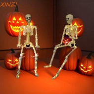 XINZI Skeleton Human Model Decoration, Movable Glow in Dark Haunted House Props, Decoration LED Ligh
