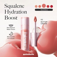 Quinnbella HydraMatte Lip Cream Skin Loving Squalane-Infused Velvet Rich Pigment Shade, Cloud-Light 