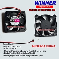 Fan Kipas DC 12v  5x5 cm Winner / Cooling Fan 5cm / Exhaust Fan 5cm 12 Volt 5 cm tebal 1 cm