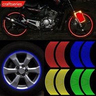 CFT  16Pcs 18inch Motorcycle Car Rim Stripe Wheel Sticker Reflective Decal