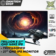 Omnitech Shop 📺 Trillion X 27" IPS 165hz 2ms QHD 2560x1440 FreeSync IPS Gaming Monitor