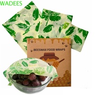 WADEES Beewax Wrap, Natural Bees Wax Beeswax Food Wrap, Washable Kitchen Organizer Food Fruit