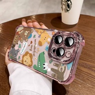 3 in1 Border Bear Case For Honor 400 Lite 400 PRO 100 PRO 200 300 PRO 300U Phone Case Soft Anti fall