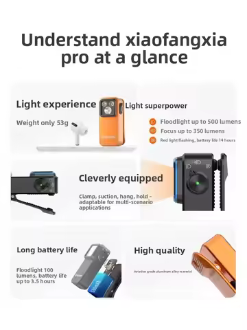 Olight Oclip Pro Ultra Aluminum Alloy 5.7cm Flashlight Outdoor Magnetic Headlight Portable Mini Flas