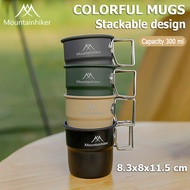 ⚡️Ready stock⚡️MOUNTAINHIKER  Aluminium Alloy Water Cup Tea Cup Coffee Mug With Foldable Handles For