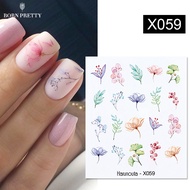 Harunouta Nail Water Decals Fruit Flower Nail Art Transfer Stickers Decoration for Nail