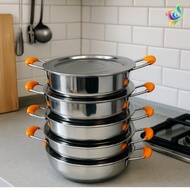 5pcs Royal Kadai Stainless Steel Induction Cookware Set Cooking Kadai Set