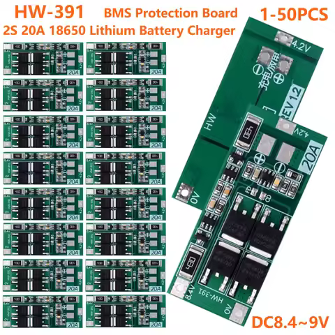 HW-391 2S 20A 7.4V 8.4V 18650 Li-ion Lithium Battery Charger Protection Board Module/BMS Board Balan