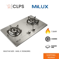 Milux Stainless steel Premium Built-in Gas Hob MGH-S666M Dapur Gas MGHS666M MGH-S634M