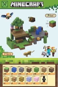ของเล่นชิ้นส่วนแม่เหล็ก Minecraft My World Magnetic Block Assembly Mini Magnetic Toy Set for Boys Co