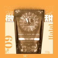 [MOCCO] 60% Dark Chocolate | Serbuk Koko PREMIUM (500g-HALAL) Minuman Coklat Sugar Free Low Fat Heal