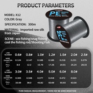 OBSEQUIO X12 Fishing Line Braided Line Japanese Quality PE Line 0.6-6.0 300/500/1000M High Strength