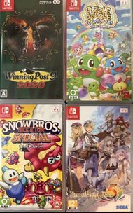 Switch game x 4 (Winning Post 9 2020/泡泡龍/雪人兄弟/符文工廠 5)