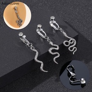 ADL Faux Fake Belly Snake Crystal Fake Belly Piercing Clip On Umbilical Navel Fake Pircing Cartilage