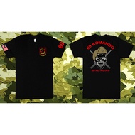 69 Komando Military Skull T-Shirt ， Fashion Malaysian Armed Forces Casual‌