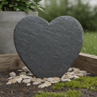 Bothyi Pet Memorial Stone Tombstone Plaque Pet Remembrance Plaque 20x20cm Heart