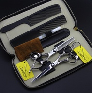 JASON /Jasonเขา-02รูปแบบจับกรรไกรตัดแต่งทรงผมตัดแบนบางชุดกรรไกร6.0นิ้วHome Salon Designer Dedicated