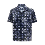 Guy Laroche เสื้อเชิ้ตลำลองแขนสั้น พิมพ์ลาย สีกรม ทรง HAWAII รุ่น BAC7404S5