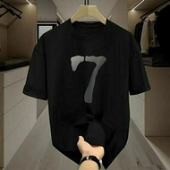 Distro T-shirts for Men and Women Numbers 7 Casual T-shirts Oblong T-shirts