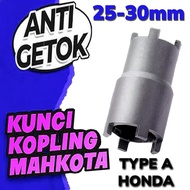 Kunci Mahkota Ganda Treker Mur Kopling 4 Kaki Double Crown Mata Sok Socket 1/2 Inch Type A 25-30mm H
