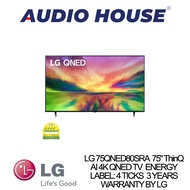 LG 75QNED80SRA  75" ThinQ AI 4K QNED TV  ENERGY LABEL: 4 TICKS  3 YEARS WARRANTY BY LG