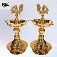 KERALA VILAKKU/Pure Brass Kuttu Vilakku Suitable For Pooja /Festival Decoration/Home Deocration/1 Se