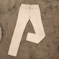 Jeans Straight Legs Long Ripped Brand FOX Authentic High Rise Skinny White