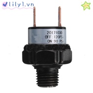 LILY Thread Extension, 24V and 12V Black Air Pressure Switch, Hard 1/4 Inch NPT Pressure Exchange 90 to 120 PSI Air Compressor Train