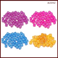 [Blesiya2] 50PCS Acrylic Six Sided Dices 12mm D6 Dice for RPG Board Game Blue
