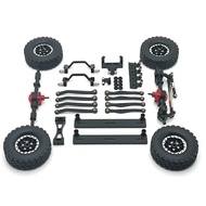 Pedal wheel hub pull rod shock absorber rudder base set for WPL 1/16 C64 Toyota hairakkusu RC crawle