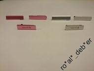 SONY XPERIA Z1 Compact D5503 原裝金屬面防水防塵塞一套3個 黑色 / 白色 / 粉紅色 / 黃色