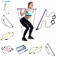 EXPEN Pilates Bar Kit, Muscle With Ab Roller Pilates Sticks, Foot Loop Workout Adjustable Portable Yoga Resistance Bands Fitness