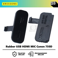 Rubber Cover for USB HDMI MIC Canon 750D