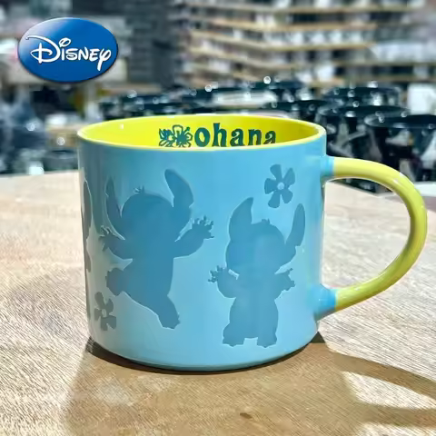 Stitch Mug Cartoon Cute Relief Hand Drawn Thick Ceramic High Temperature Resistant Coffee Milk Drink