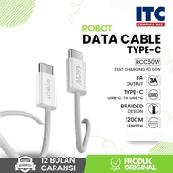 RCC60W Robot Cable Type C To Type C 60 W Original with Warranty RCC60 RCC 60
