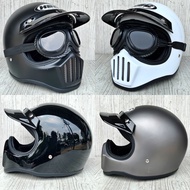 Plain RETRO HBC CAKIL HELMET + GLASSES