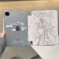 [Good Luck] ins Angel Girl iPad Air6/7 Apple Tablet Case pro37cm Protective Case with Pen Slot202511