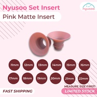 SET NYUSOO PINK INSERT - LONG SILICONE PINK MATTE BREASTPUMP INSERT
