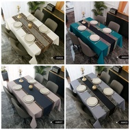 IH+ Alas Lapik Meja Makan Panjang 6 Kerusi / 8 Kerusi. Berlapik Kain Tebal & Corak Nordic Style. Din