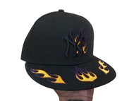 Topi New Era 59Fifty Fitted New York Yankees Flame Black 100% Original