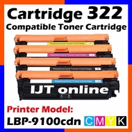 Compatible Canon Cartridge 322 Black / Cyan / Magenta / Yellow Toner for LBP9100c / LBP9100cdn / LBP