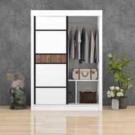 🔥Hot Selling🔥 4FTX6FT Sliding Wardrobe_Almari Baju Sliding Door /Storage Cabinet / Sliding Door Anti